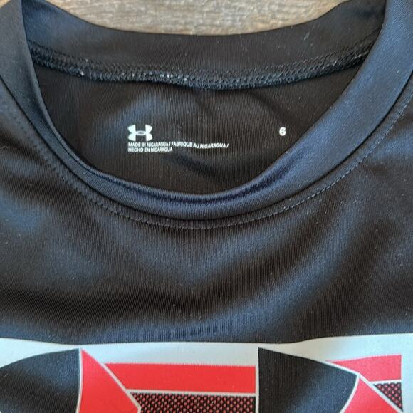 Under Armour Little Boy size 6 Baseball Two-Piece Athletic Tee and Short Set - Picture 3 of 8